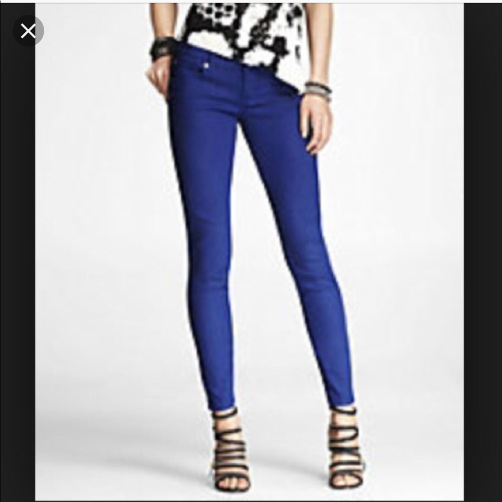 EXPRESS BLUE SKINNY JEANS